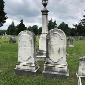 white headstones